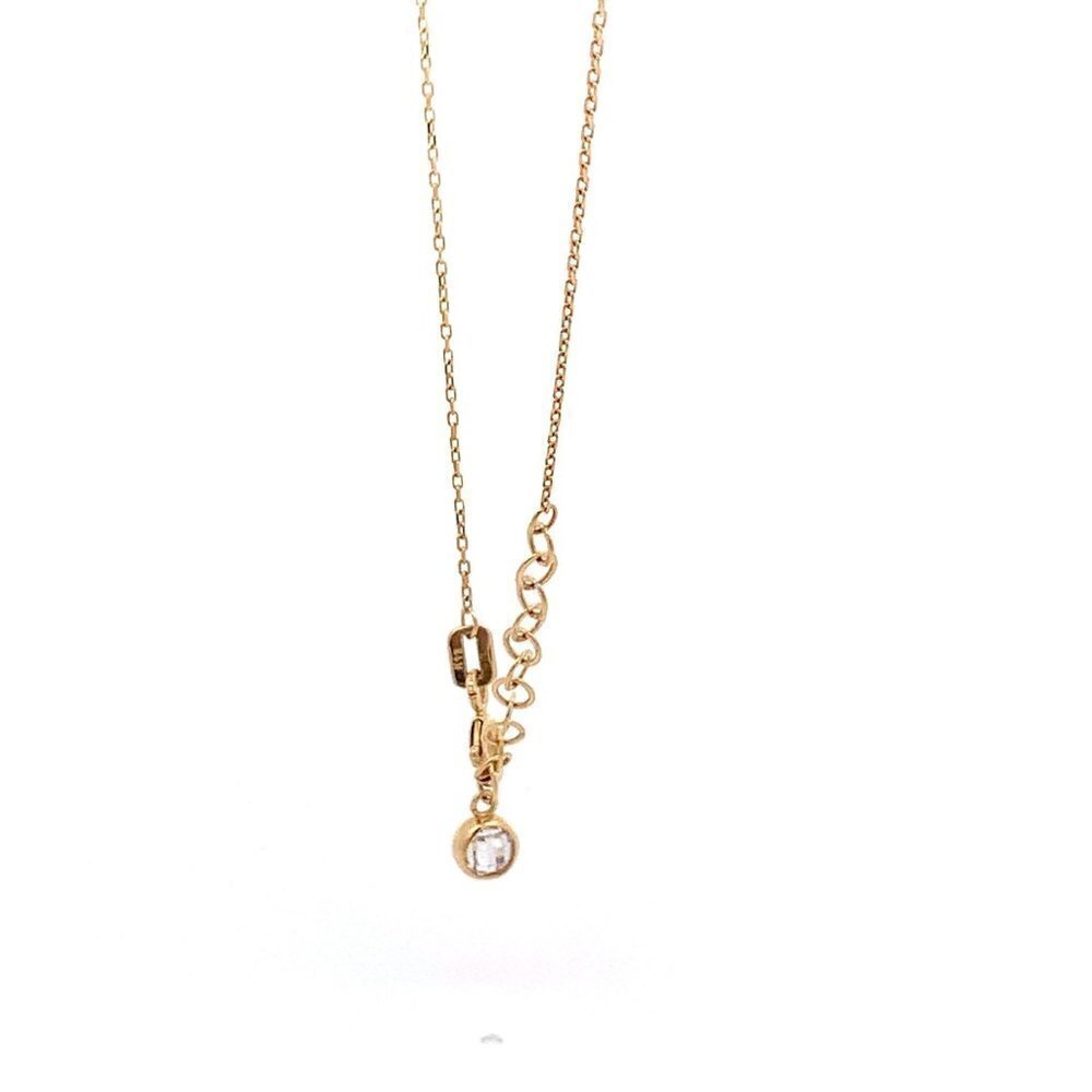 18K Yellow Gold Necklace Chain Pendant Pin 16.5 inches with one inch extension 2 - Picture 10 of 10